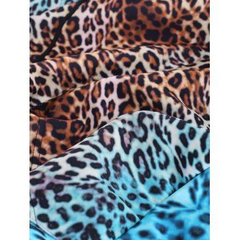 Leopard Ombre Print Kangaroo Pocket Hoodie