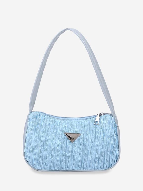 Sac à Bandoulière Plissé - Bleu clair 