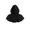 Gothic Hooded Cape and Mask Top Two Piece Sets - BLACK XL