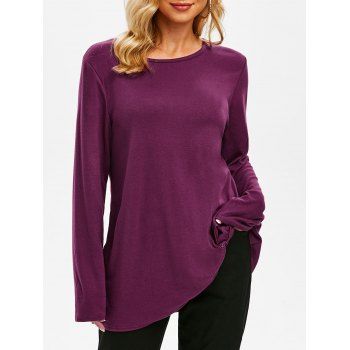 

Twist Front Jersey Tunic Top, Purple