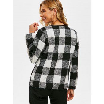 Checked Draped Tweed Jacket