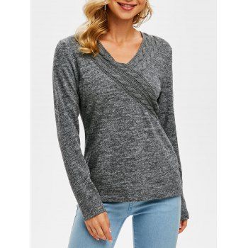 

Cable Knit Heathered Knitwear, Gray