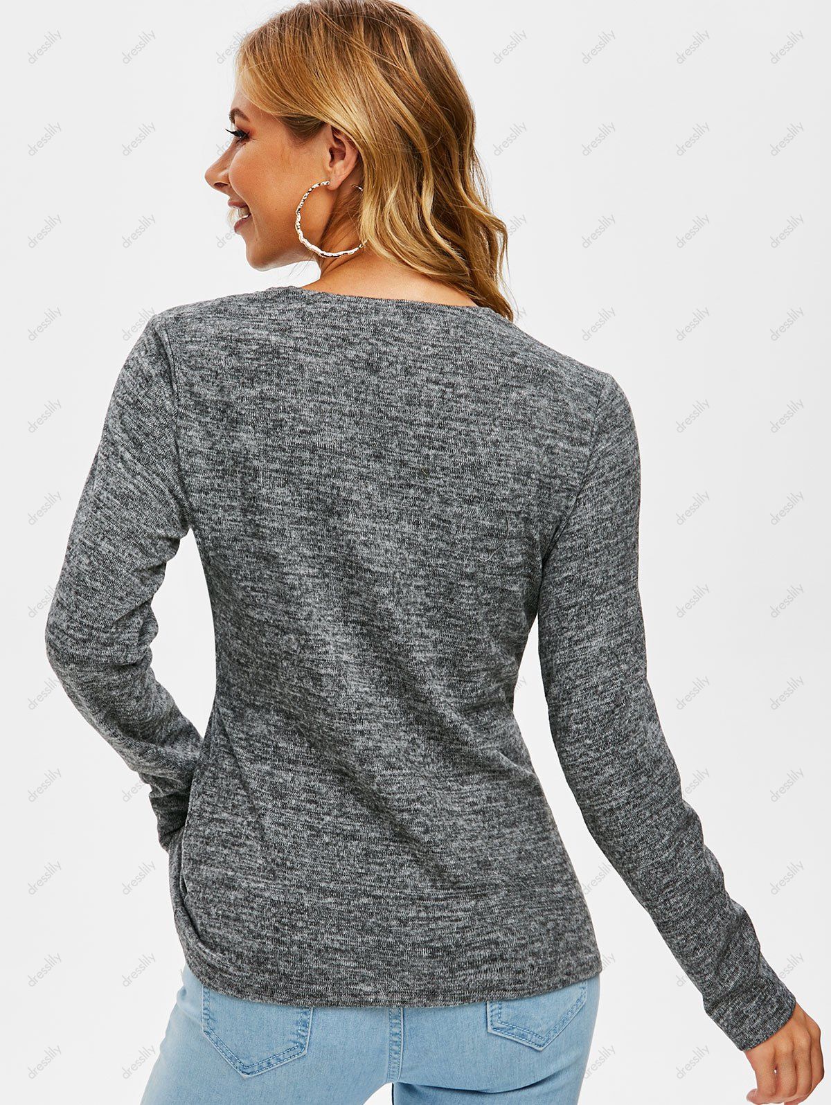 gray knitwear