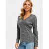 Cable Knit Heathered Knitwear - GRAY XL