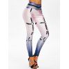 Legging Moulant Chaîne à Imprimé 3D à Pois - Gris Clair S