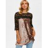T-shirt Tunique en Dentelle en Velours - café lumière S