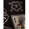 Chemise Vintage Motif de Caractère Chinois à Manches Longues - Noir S