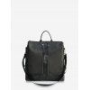 Large Capacity Multifunctional Leather Backpack - BLACK 