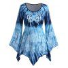 Haut Mouchoir Tie-Dye à Papillon Grande Taille - Bleu L