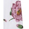 Ruched Front Floral Handkerchief Plus Size Blouse - LIGHT PINK 4X