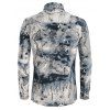 Abstract Landscape Paint Pattern Vintage Long Sleeve Shirt - multicolor XS