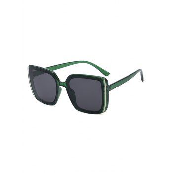 

Stripe Pattern Square Oversized Sunglasses, Seaweed green