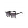 Lunettes de Soleil Carrées Surdimensionnées Une-Pièce - Ardoise Grise Claire 