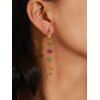 Boucles d'Oreilles Colorées en Fausse Gemme - d'or 
