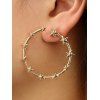 Boucles d'Oreilles Cercle en Forme d'Etoile en Alliage - d'or 