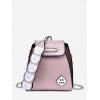 Mini Sac Fourre-tout Motif de Fantôme Mignon en Cuir - Rose clair 
