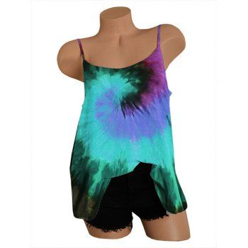 

Tie Dye Plus Size Cami Top, Light blue