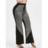 Pantalon Évasé Teinté Bicolore Grande Taille - Jet gris L