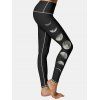 Pantalon Moulant Imprimé Eclipse Lunaire Détaillé - Noir M