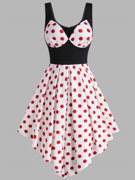 Vintage Polka Dot Handkerchief Pin Up Dress