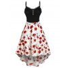 Robe Fendue Jointive Imprimée Fleur au Poitrine - multicolor A M