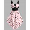 Robe Mouchoir Pin-Up à Pois Style Vintage - Blanc M