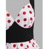Vintage Polka Dot Handkerchief Pin Up Dress - WHITE L