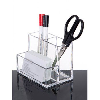 

Transparent Acrylic Desk Storage Pen Holder
