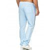 Pantalon Droit Long en Couleur Unie à Taille Elastique - Bleu Ciel XS