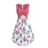 Robe Vintage Ligne A Jointive Fleurie Imprimée - multicolor A M