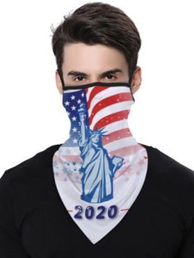Stars And Stripes Flag Pattern Outdoor Protection Mask Scarf