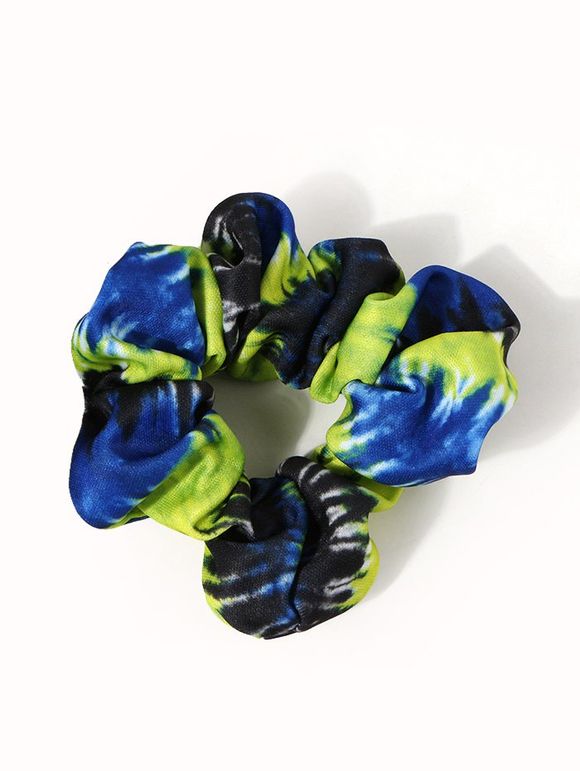 Chouchou Extensible Teinté en Tissu - Bleu Cobalt 