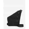 Sac de Poitrine Géométrique Zippé avec Multi-poches - Noir 