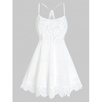 Image of Plus Size Lace Insert Back Twist Lingerie Set