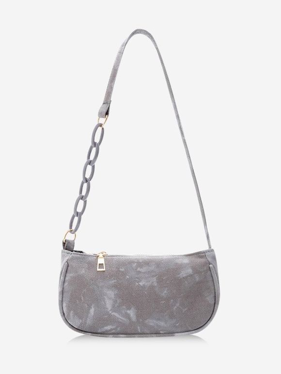 Sac à Bandoulière Rétro Teinté avec Chaîne - Gris 