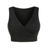 Soutien-Gorge de Sport Superposé à Coupe Basse Grande-Taille - Noir 4X