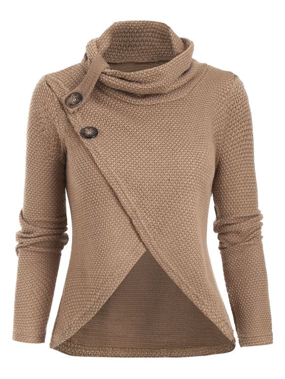Tricot Tulipe en Avant à Col Bénitier - Deep Yellow XXXL
