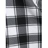 Robe d'Eté Asymétrique à Carreaux Panneau en Dentelle sans Manches - Noir 3XL