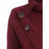 Cowl Neck Tulip Front Knitwear - DEEP RED XXL