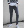Two Tone Pocket Long Sleeve Sweat Suit - GRAY XL