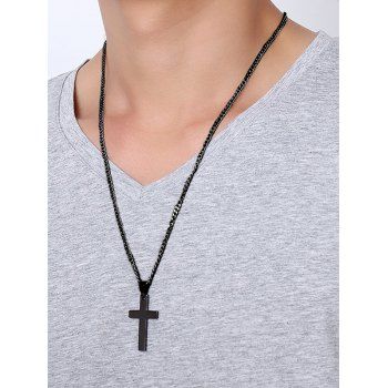 Brief Cross Pendant Stainless Steel Necklace