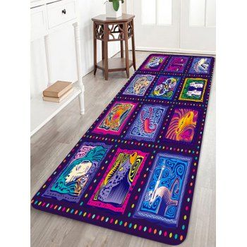 

Bohemian Horoscope Printing Floor Mat, Multicolor a