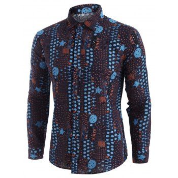 

Star Spotty Vintage Long Sleeve Shirt, Sky blue