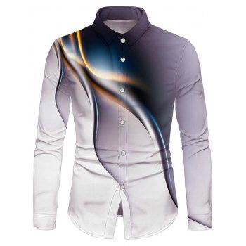 Image of Button Up Aurora Print Shirt