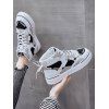 Chaussures de Sport Montantes en Blocs de Couleurs avec Lacets - Noir EU 38