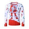 Christmas Santa Striped Crew Neck Casual T Shirt - multicolor XXL