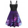 Robe Galaxie Au Crochet de Grande Taille à Paillettes - Noir 4X