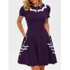 Robe d'Halloween Chauve-souris Imprimé avec Poche Latérale - Concorde 2XL