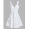 Robe Ligne A Tordue en Avant à Taille Empire - Blanc S