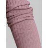 Ruffle Detail Ribbed Twofer Bodycon Dress - PINK L